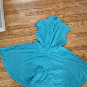 Michael Kors Vibrant Blue High Low Dress